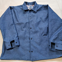 Load image into Gallery viewer, Raw Denim Yard Coat - LEOPARD liner