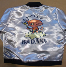 Load image into Gallery viewer, Little Badass girls satin bomber
