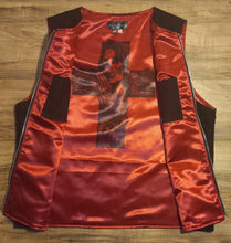 Load image into Gallery viewer, VEST - black cranberry tattoo cross
