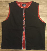 Load image into Gallery viewer, VEST - black cranberry tattoo cross
