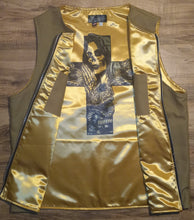 Load image into Gallery viewer, VEST - tan gold tattoo cross
