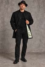 Load image into Gallery viewer, Clicker Black  Sage rib collar cuff
