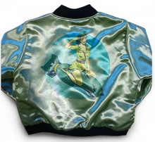 Load image into Gallery viewer, bombs away girls satin bomber
