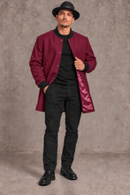 Load image into Gallery viewer, burgundy / burgundy clicker rib collar cuff
