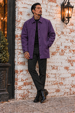 Load image into Gallery viewer, Purple on purple Clicker rib collar cuff
