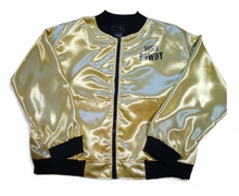 Load image into Gallery viewer, Raised Rowdy   girls satin bomber
