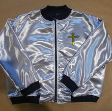 Load image into Gallery viewer, Sinners and saints  girls satin bomber
