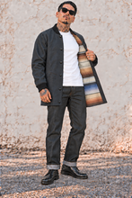 Load image into Gallery viewer, Yard Coat rib collar and cuff  with brown mex  liner

