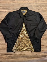 Load image into Gallery viewer, black with gold satin bandana
