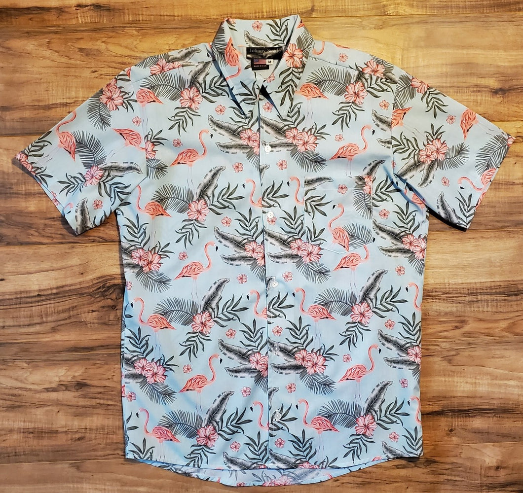 vintage washed flamingo shirt
