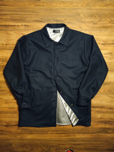 Load image into Gallery viewer, navy wool with  silver -  standard collar clicker

